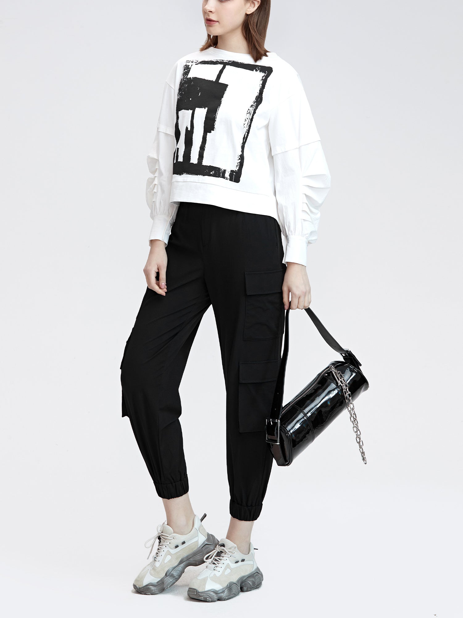 S.DEER  Casual Work Pants Straight Leg Trousers - S·DEER