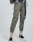 Personalized camouflage waist pocket pocket tooling cropped trousers - S·DEER