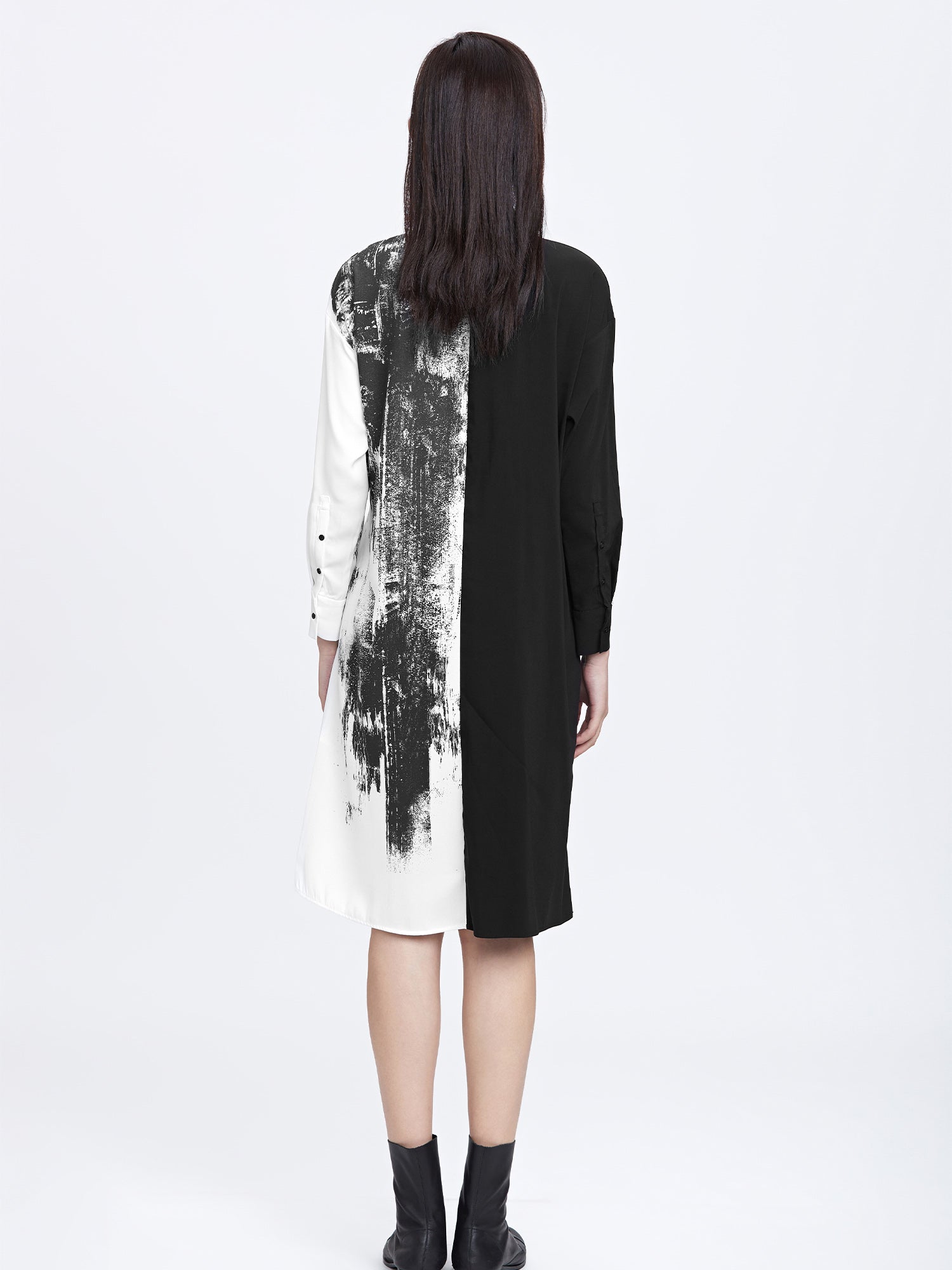 Tie Waist Shirt Dress - S·DEER