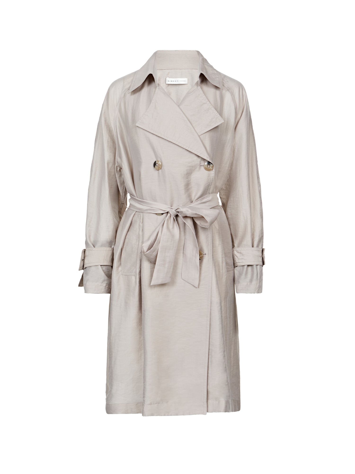 Waist Mid Length Trench Coat - S·DEER