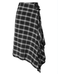High Waist A-Line Plaid Skirt