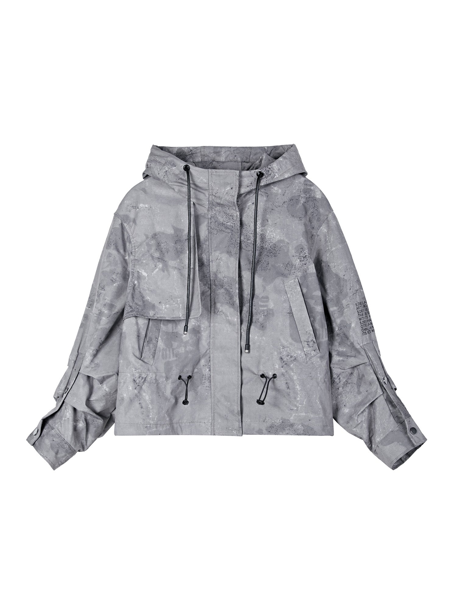 Women's Zip Up Hooded Cropped Jacket Coat - S·DEER