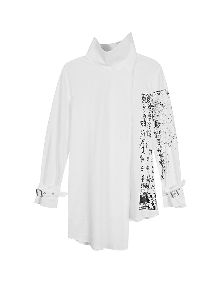 S.DEER     printed irregular shirt - S·DEER