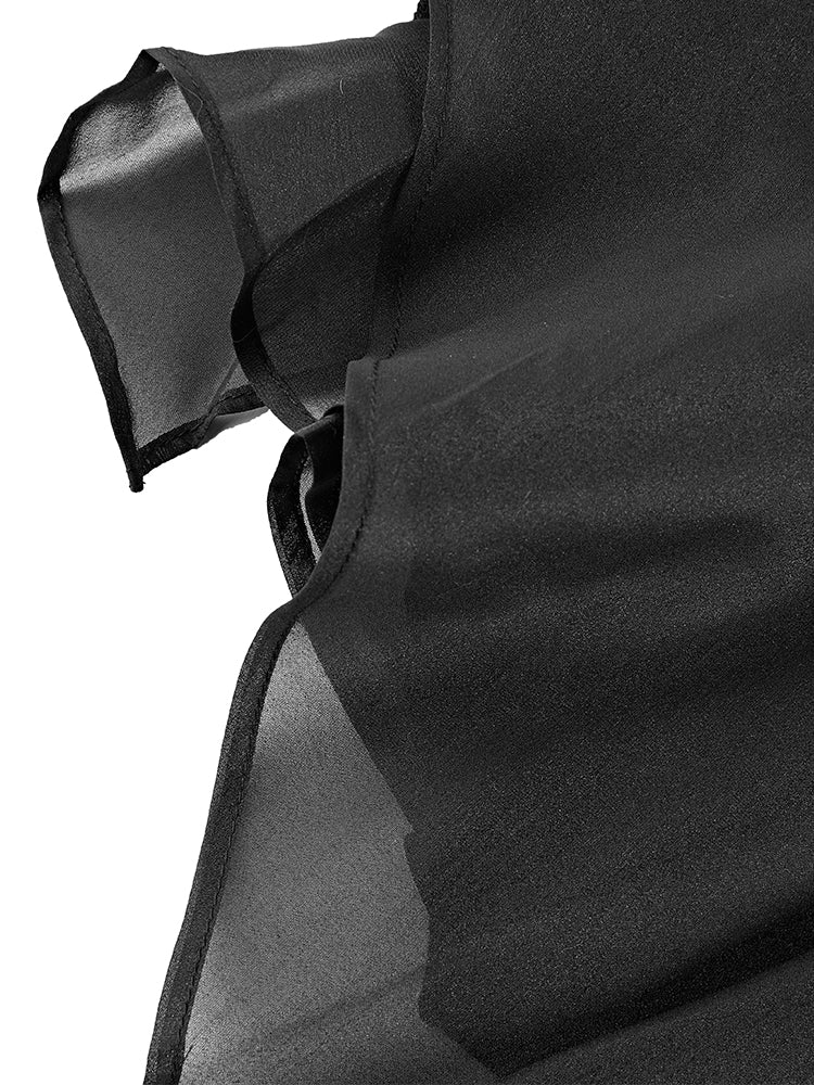 S·DEER Casual Belt Knit Panel Irregular Long Skirt - S·DEER