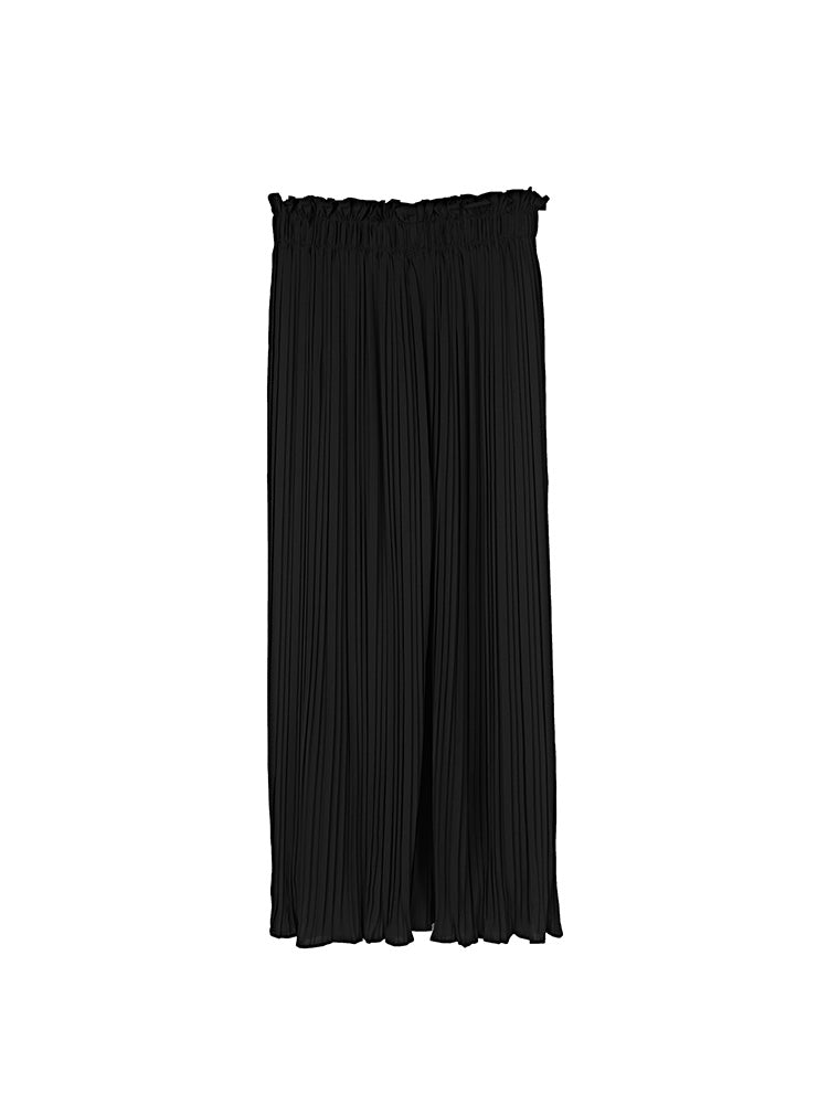 Pleated Wide-leg Cropped Trousers