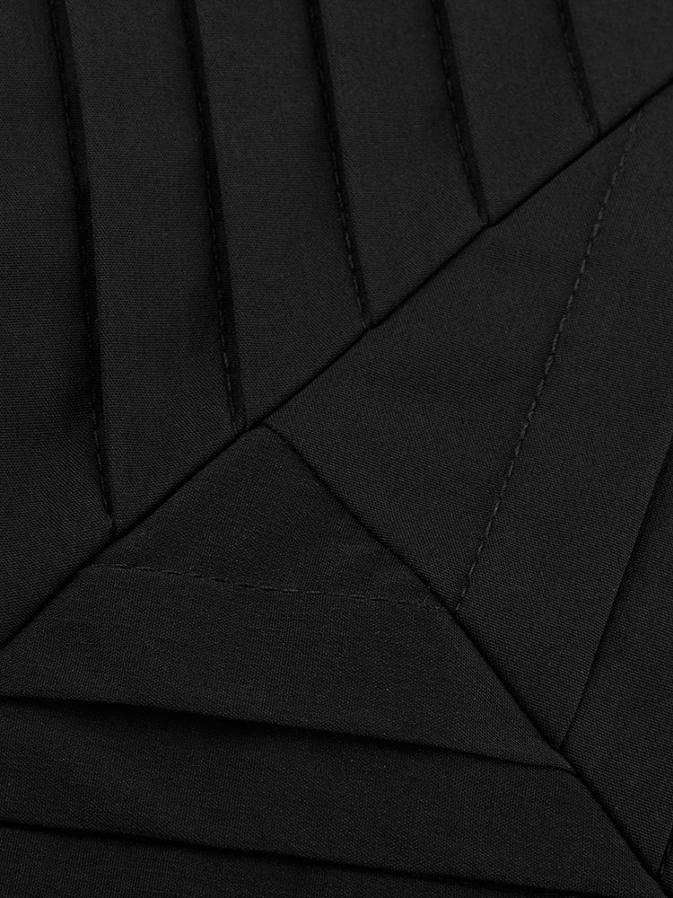 S.DEER  Pleated Panel Irregular Long-sleeve Shirt - S·DEER