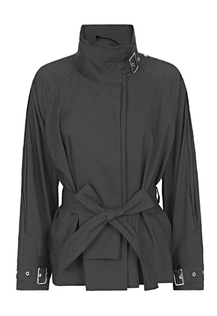 S.DEERWomen's fashion stand collar waist stitching irregular short coat S22182218 - S·DEER