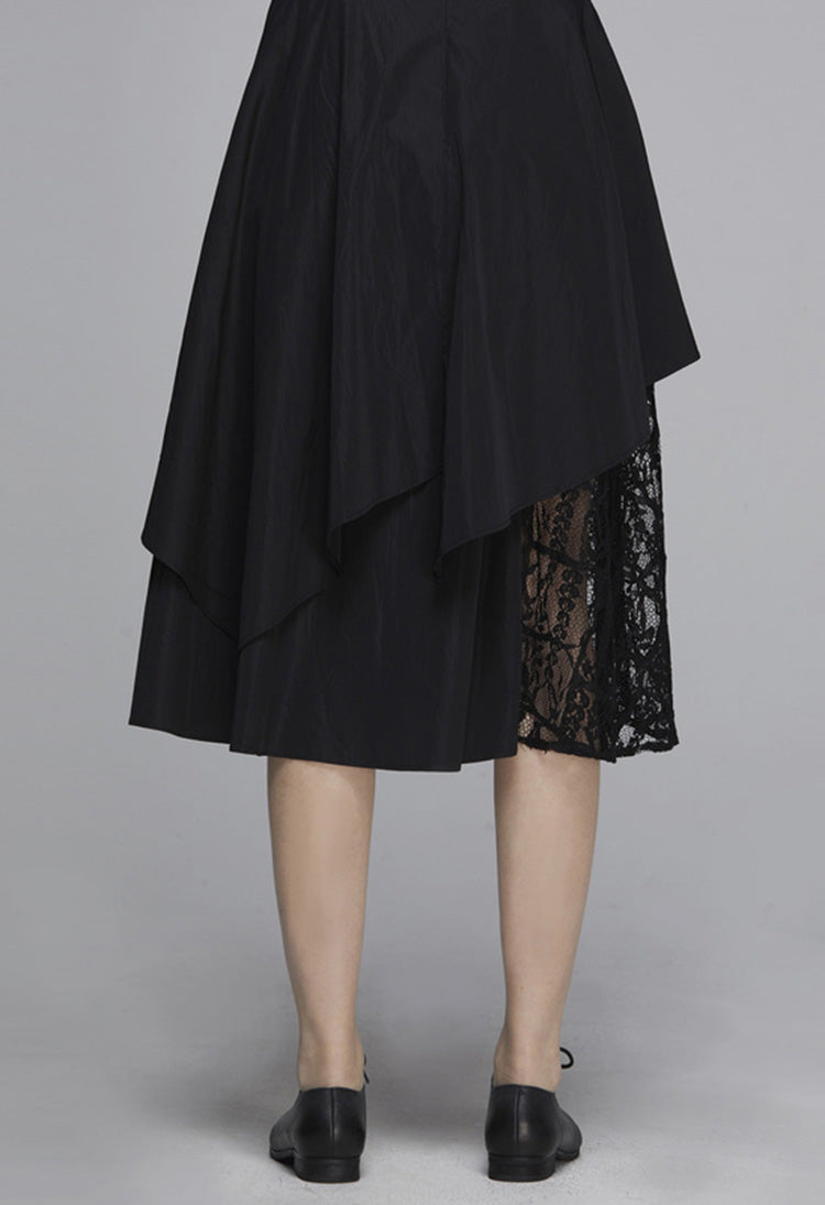 Elegant layered lace dress - S·DEER